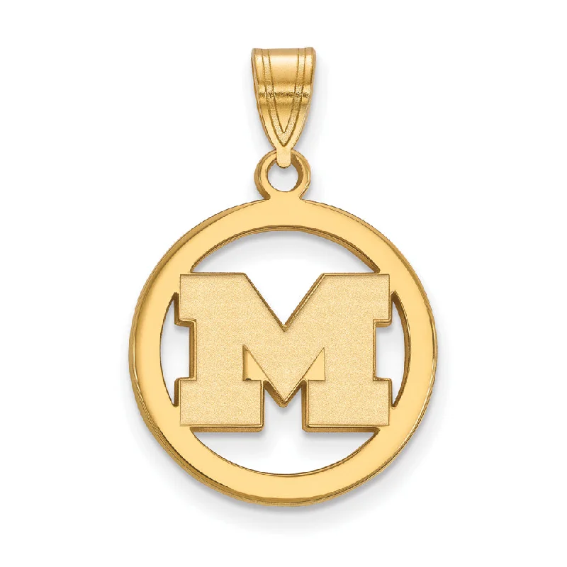 Jade - Carved Pendants in the Form of a Buddha Statue14k Gold Plated Silver U. of Michigan Small Initial M Circle Pendant