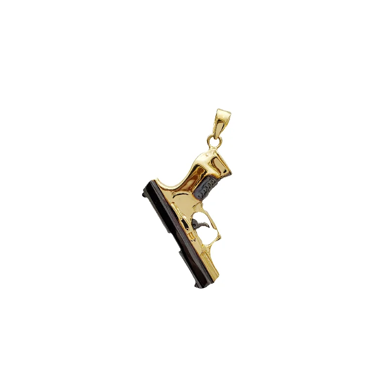 Crystal - Encrusted Pendants in the Shape of a CrownP99 Gun Pendant (14K)