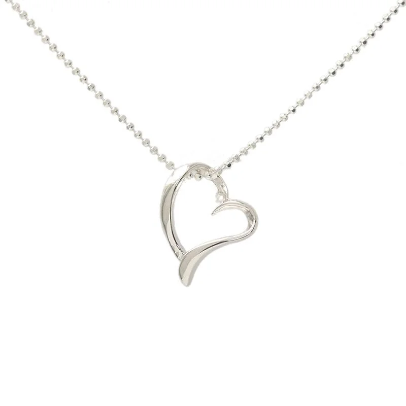 Sterling Silver Plain Heart Pendant (S/M/L) (Chain Sold Separately)