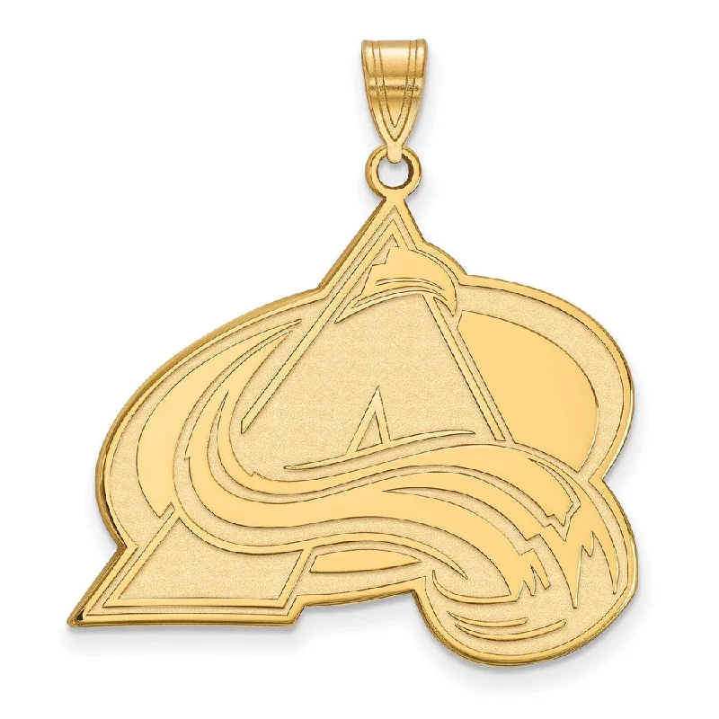 Coral - Trimmed Pendants with Seashell and Pearl AccentsSS 14k Yellow Gold Plated NHL Colorado Avalanche XL Pendant