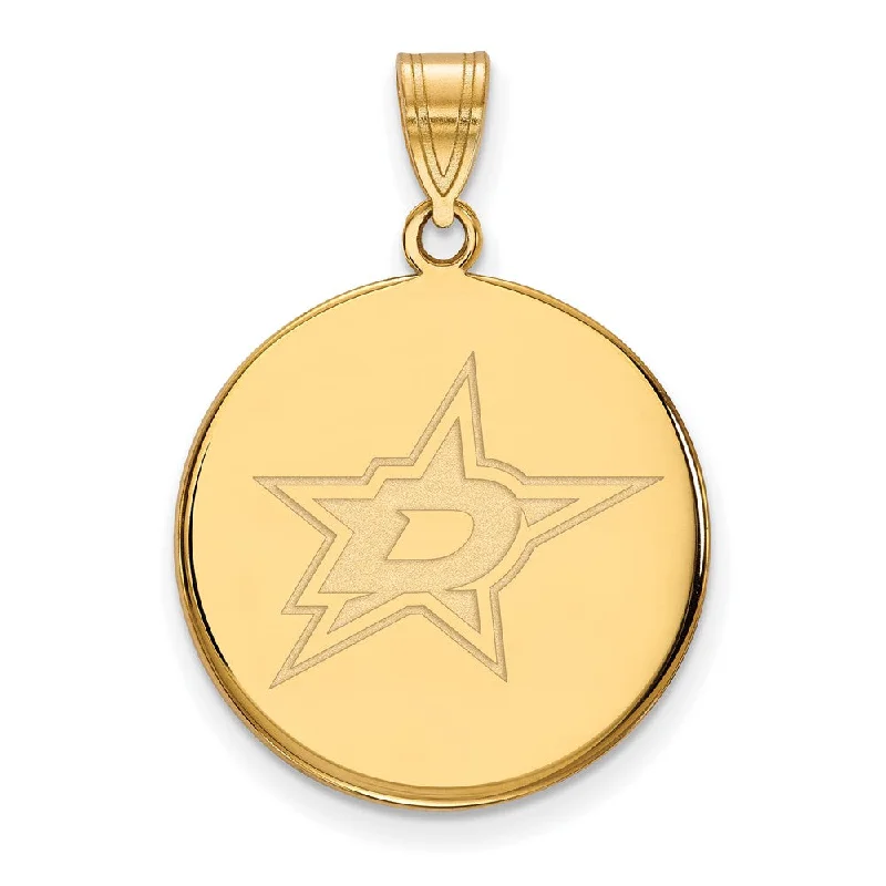 Amethyst - Faceted Pendants with Silver - Wire WrappingSS 14k Yellow Gold Plated NHL Dallas Stars LG Disc Pendant