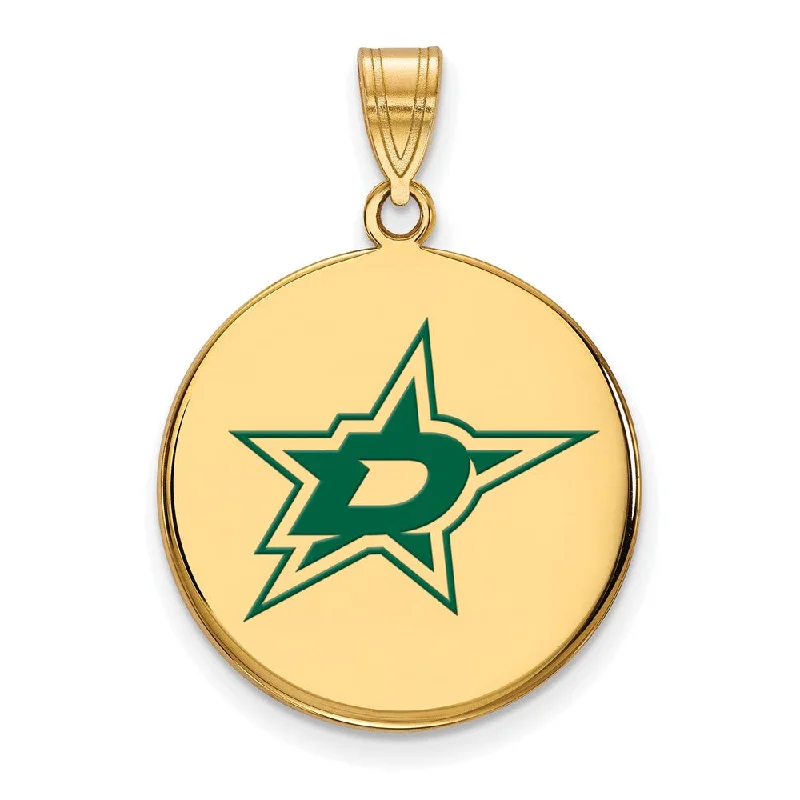 Resin Pendants with Encapsulated Butterfly WingsSS 14k Yellow Gold Plated NHL Dallas Stars LG Enamel Disc Pendant