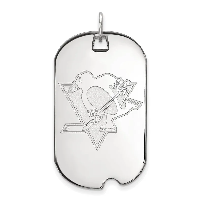 Bone - Carved Pendants with Tribal - Inspired SymbolsSterling Silver NHL Pittsburgh Penguins LG Dog Tag Pendant