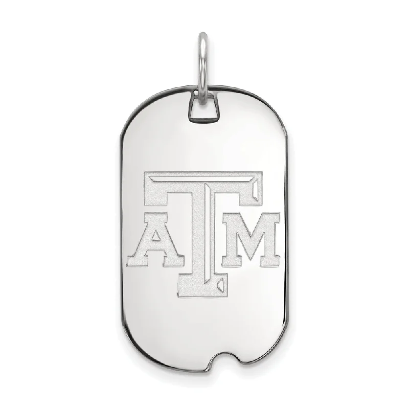 Crystal - Encrusted Pendants in the Shape of a CrownSterling Silver Texas A&M U. Dog Tag Pendant